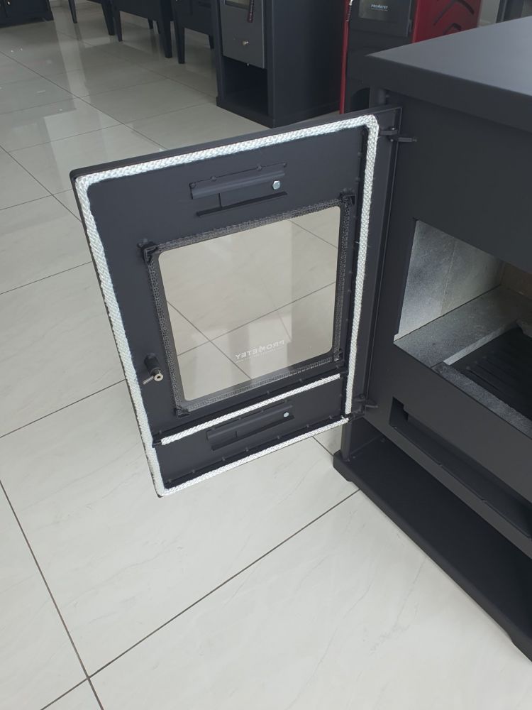 Kaminofen EKO 96175 Anthrazit Holzofen 7 kW Kamin Ofen Dauerbrandofen Werkstattofen Schwedenofen Hüttenofen Heizofen
