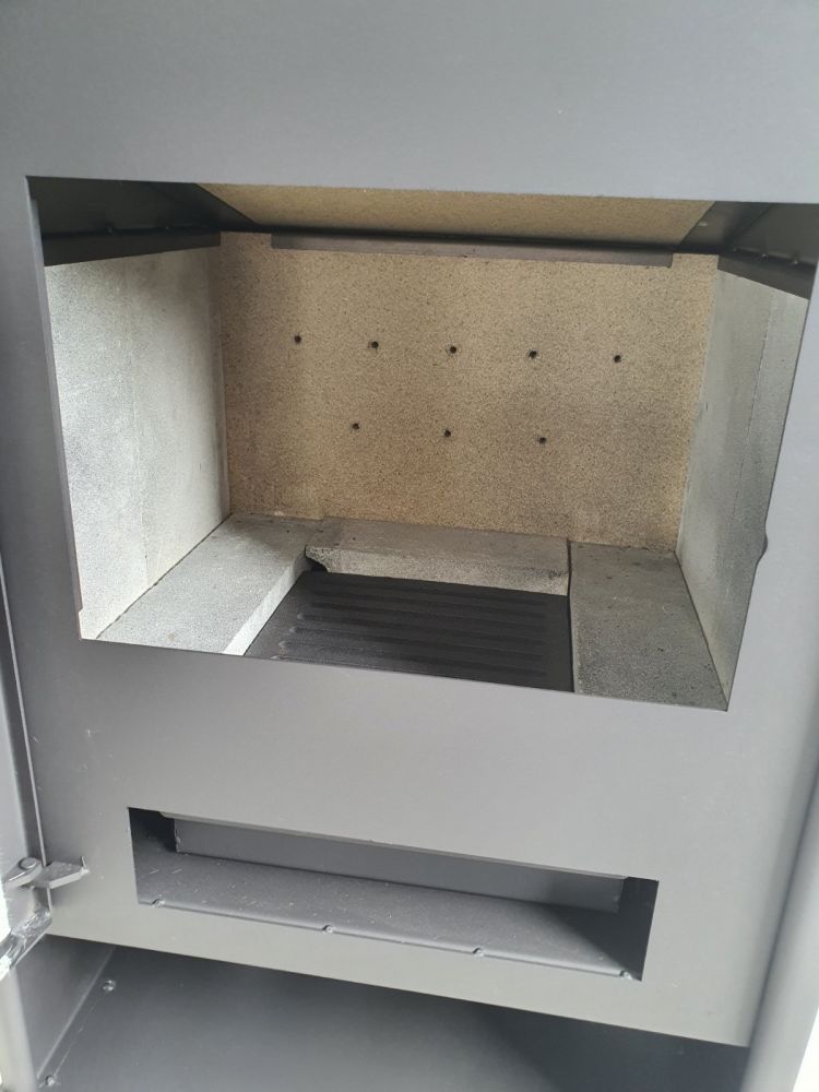 Kaminofen EKO 96175 Anthrazit Holzofen 7 kW Kamin Ofen Dauerbrandofen Werkstattofen Schwedenofen Hüttenofen Heizofen