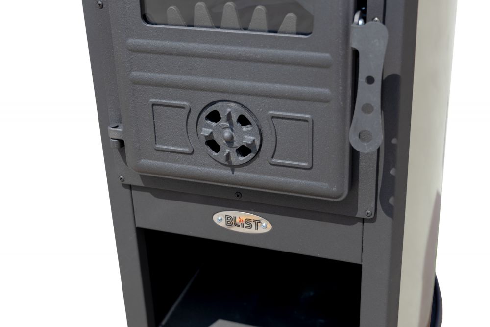 Kaminofen Beige Holzofen 7,2 kW Kamin Zar Ofen Dauerbrandofen Werkstattofen Schwedenofen Hüttenofen Heizofen