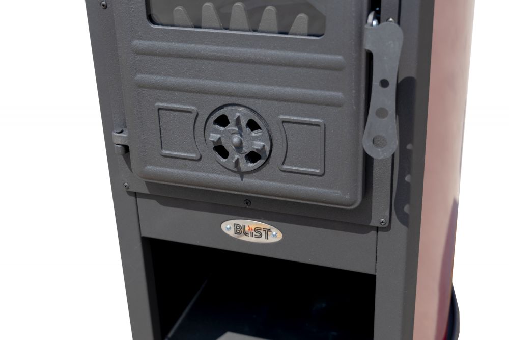EEK A Red wood-burning stove 7.2 kW Fireplace Zar stove Long-burning stove Workshop stove Swedish stove Cabin stove Heating stove