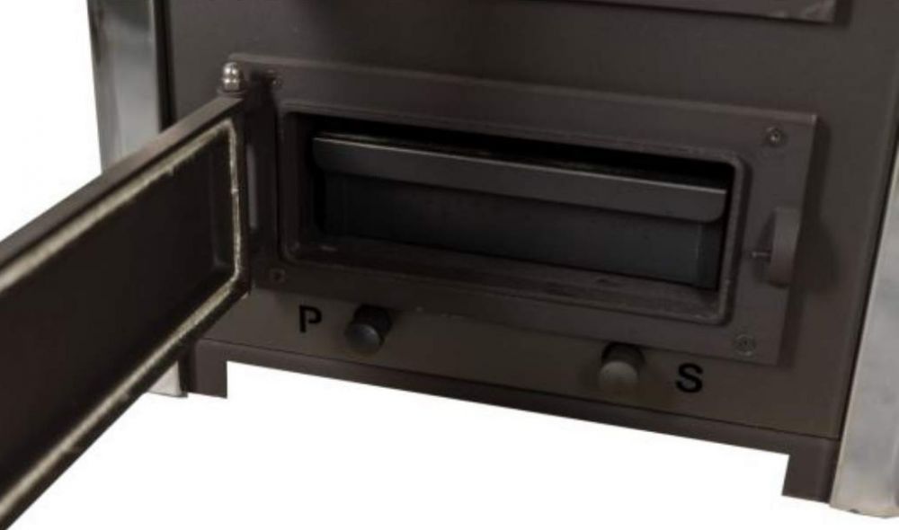 EEK A fireplace stove with baking compartment and stovetop ABC Concept 2 Air Mini multi-use wood-burning stove 10 kW fireplace stove wood workshop stove Swedish stove cabin stove heating stove wood stove