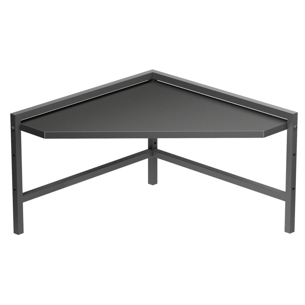DanDiBo Eckregal Küche Küchenregal Arbeitsplatte 55x55 cm Mikrowellenregal Schwarz 2 Stufig 96736 Mikrowellen Regal Ecke