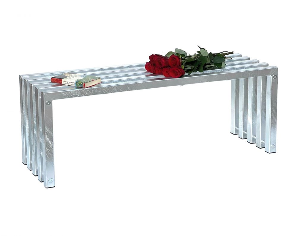 DanDiBo Gartenbank Metall Verzinkt Massiv Wetterfest 120 cm Sitzbank Modern 96393 Parkbank Garten Bank Eisen