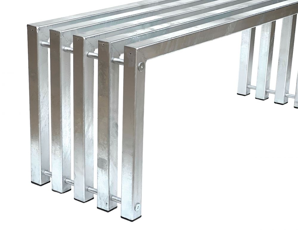 DanDiBo Gartenbank Metall Verzinkt Massiv Wetterfest 120 cm Sitzbank Modern 96393 Parkbank Garten Bank Eisen