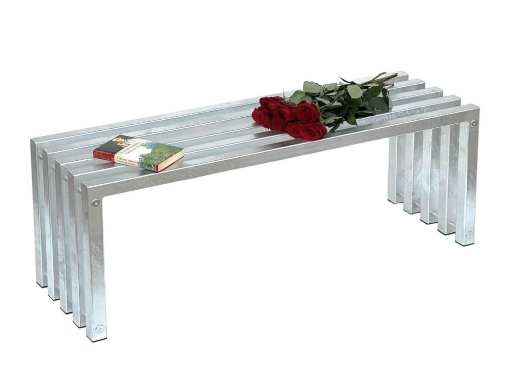 DanDiBo Gartenbank Metall Verzinkt Massiv Wetterfest 120 cm Sitzbank Modern 96393 Parkbank Garten Bank Eisen
