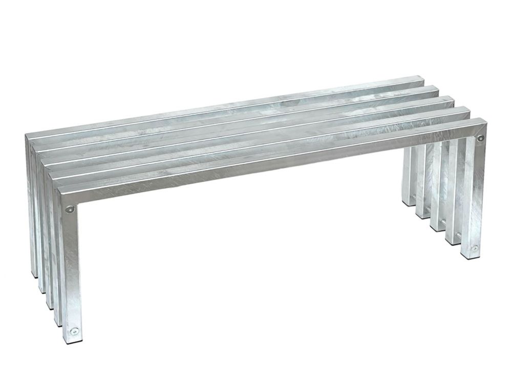 DanDiBo Gartenbank Metall Verzinkt Massiv Wetterfest 120 cm Sitzbank Modern 96393 Parkbank Garten Bank Eisen