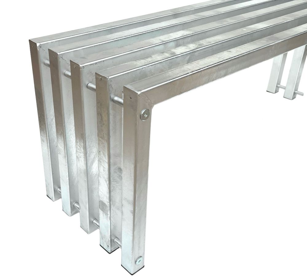 DanDiBo Gartenbank Metall Verzinkt Massiv Wetterfest 120 cm Sitzbank Modern 96393 Parkbank Garten Bank Eisen