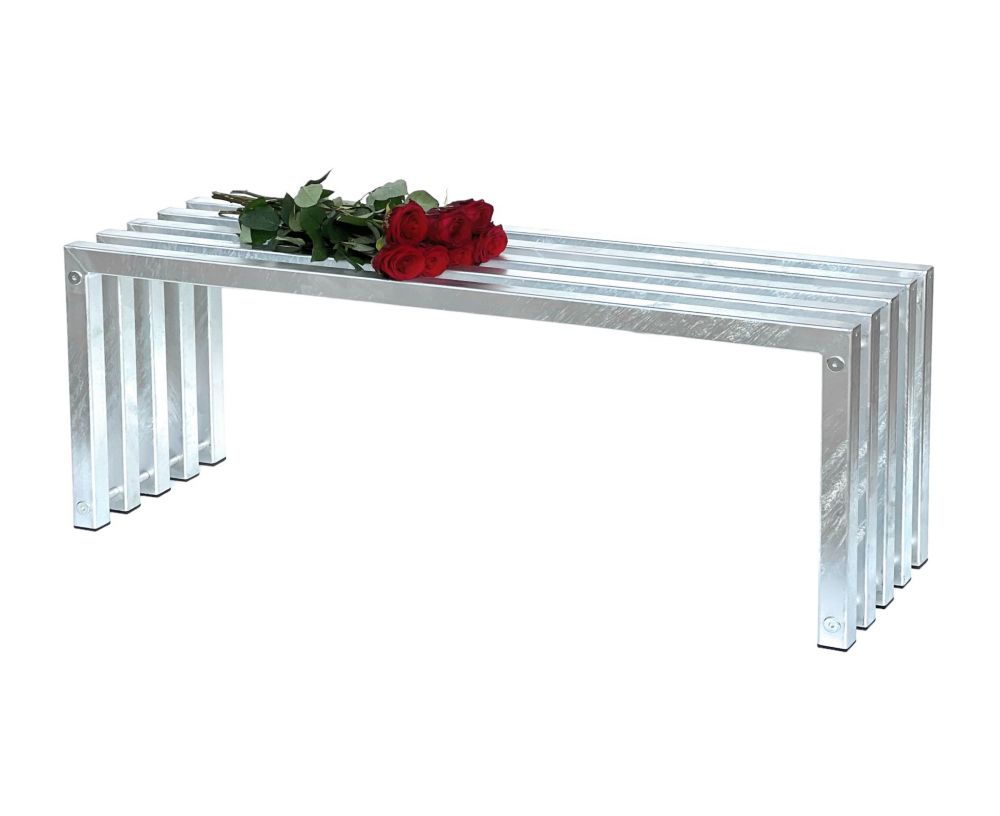 DanDiBo Gartenbank Metall Verzinkt Massiv Wetterfest 120 cm Sitzbank Modern 96393 Parkbank Garten Bank Eisen