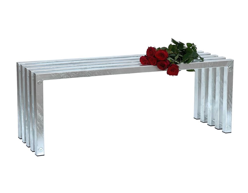 DanDiBo Gartenbank Metall Verzinkt Massiv Wetterfest 120 cm Sitzbank Modern 96393 Parkbank Garten Bank Eisen