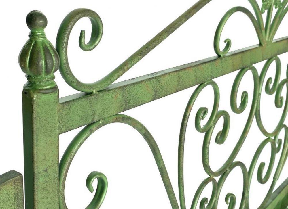 DanDiBo Panchina da Giardino Resistente alle Intemperie Metallo 2 Posti Panchina da Esterno 120 cm Patina Verde 96021 Panchina da Balcone Panchina da Parco Panchina da Giardino
