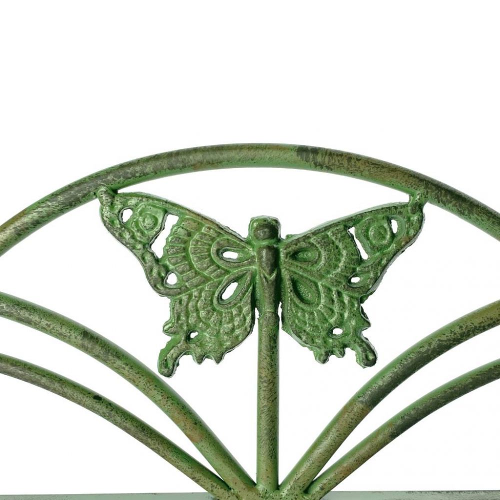 DanDiBo Panchina da Giardino Resistente alle Intemperie Metallo 2 Posti Panchina da Esterno 120 cm Patina Verde 96021 Panchina da Balcone Panchina da Parco Panchina da Giardino