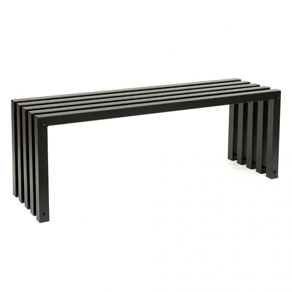 DanDiBo Garden Bench Weatherproof Metal Outdoor Black 96245 Ida 120 cm Bench Garden Bench Park Bench Iron