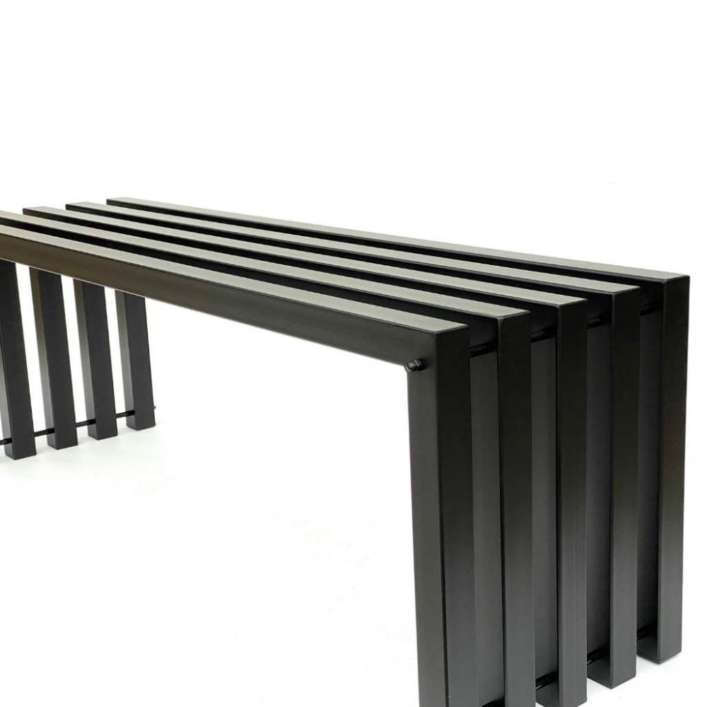 DanDiBo Garden Bench Weatherproof Metal Outdoor Black 96245 Ida 120 cm Bench Garden Bench Park Bench Iron