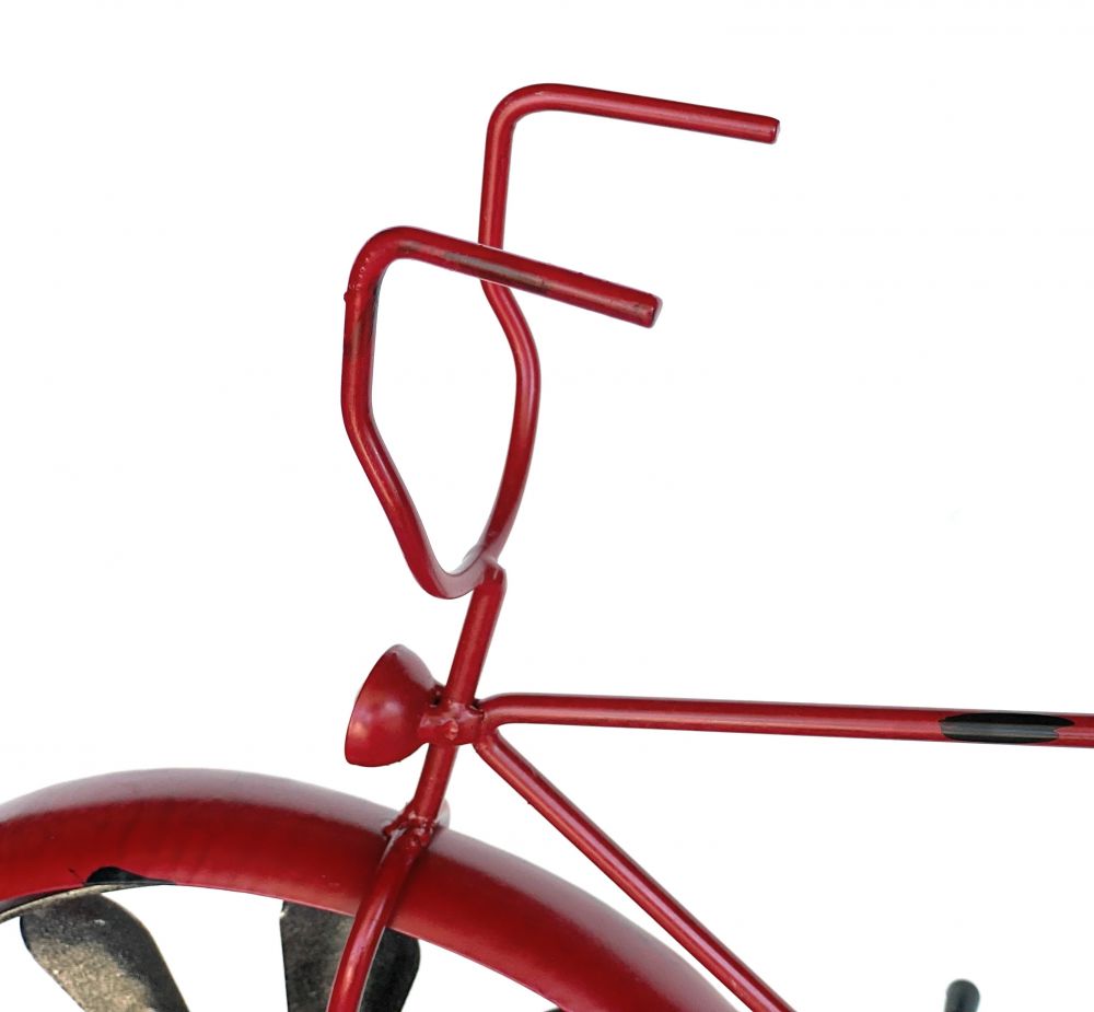 DanDiBo Gartenstecker Metall Fahrrad XL 160 cm Rot 96100 Shabby Windspiel Windrad Wetterfest Gartendeko Garten Gartenstab Bodenstecker
