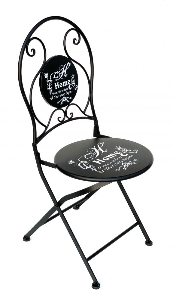 DanDiBo Garden Chair Metal Black 96130 Metal Chair Chair Home Garden Vintage Iron Modern Iron Chair Retro