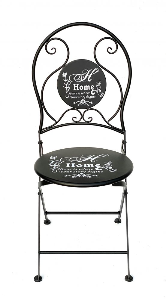 DanDiBo Garden Chair Metal Black 96130 Metal Chair Chair Home Garden Vintage Iron Modern Iron Chair Retro