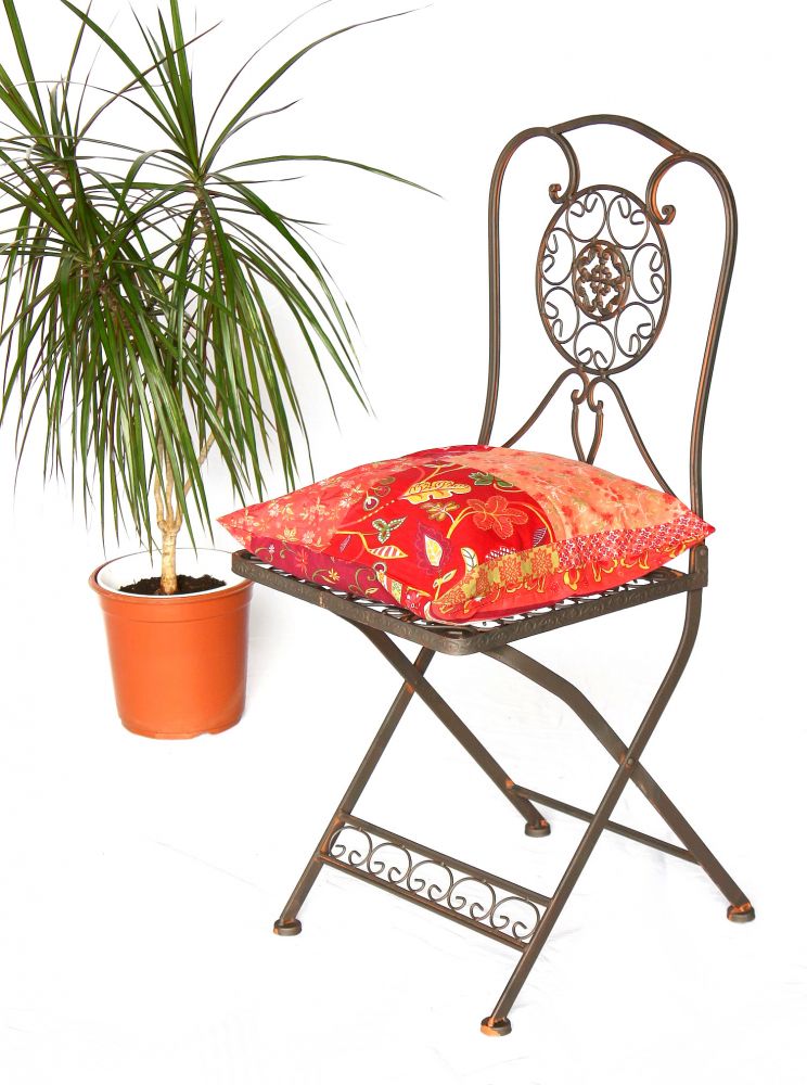 Gartenstuhl Metall Tecla 17921 Metallstuhl Stuhl Garten Vintage Eisen Nostalgie Eisenstuhl Braun Antik