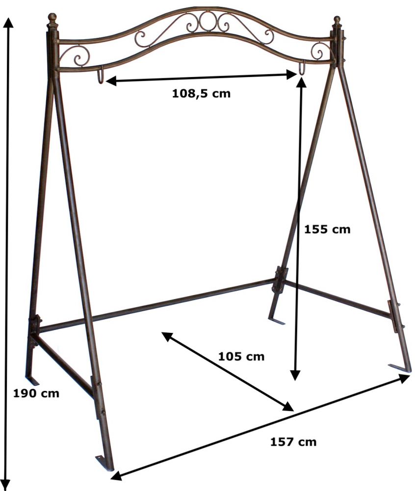 Gestell für Schaukel 082505 Hollywoodschaukel aus Eisen Schaukelgestell Metall