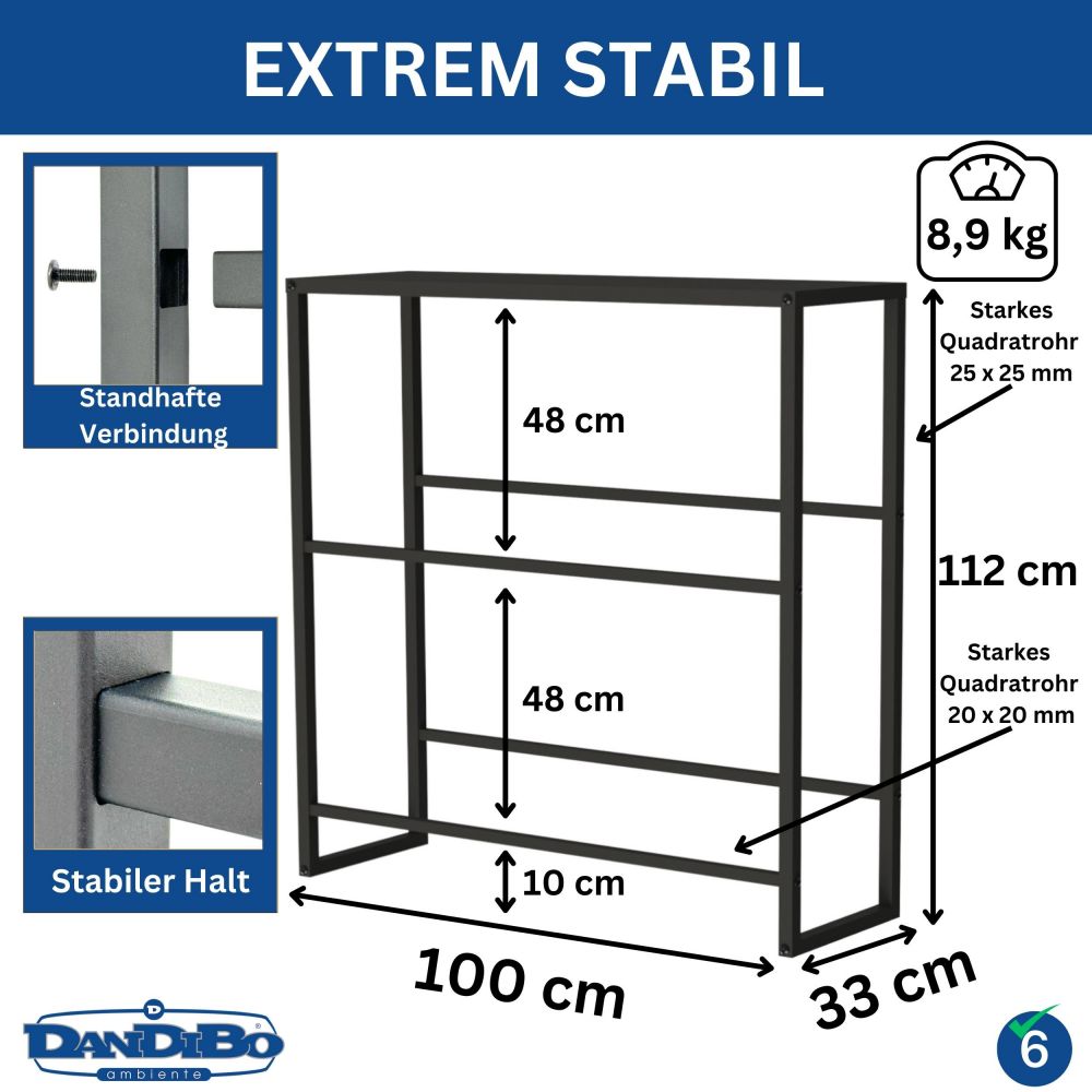 DanDiBo Beverage crate rack 6 crates with shelf Metal Stable 96435 Beverage crate holder 100 cm Beverage crate stand - Kopie