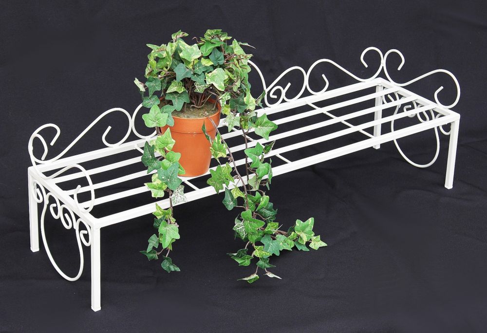 Blumenbank Mi Weiß Blumenständer 75cm Blumenregal Blumentreppe Pflanzentreppe Regal