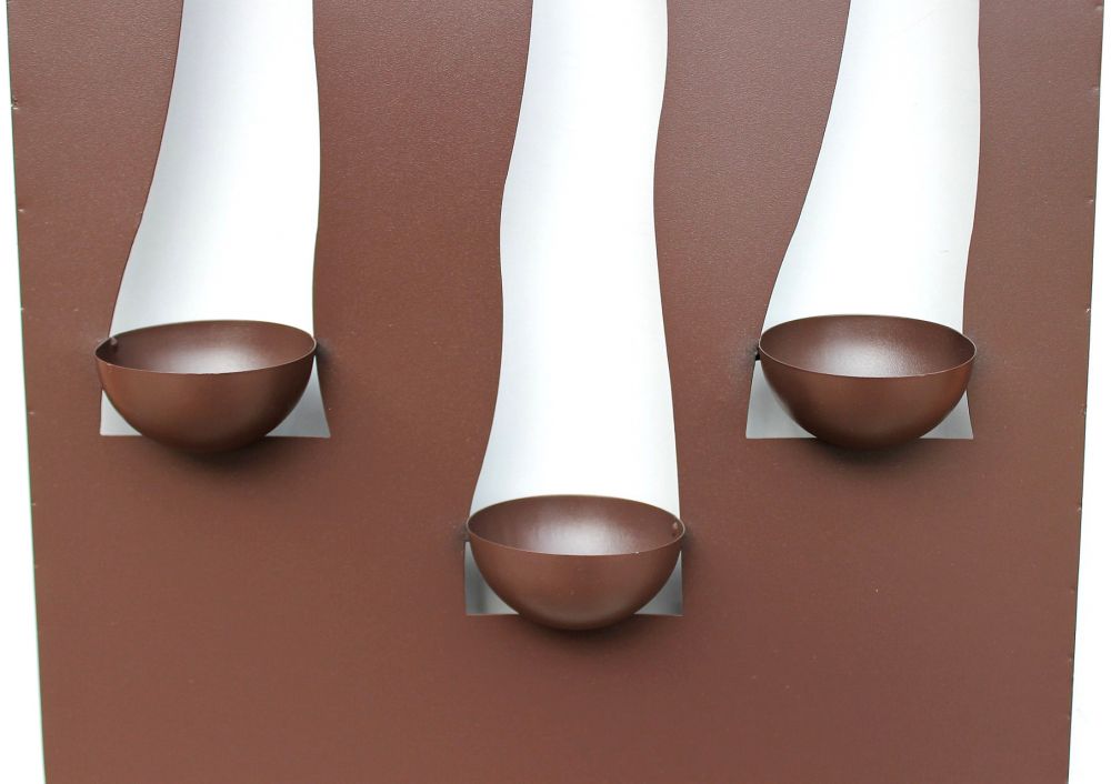 Wandleuchter Flamme 13333 Kerzenleuchter für 3 Kerzen Wandkerzenhalter aus Metall Kerzenhalter
