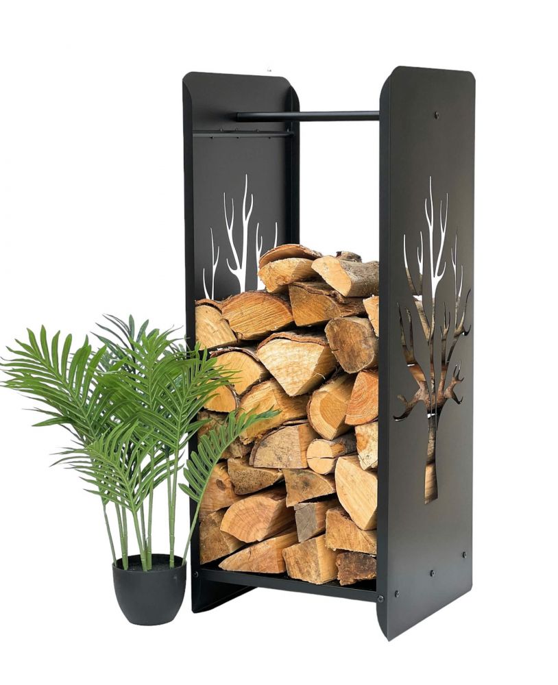 Kaminholzregal 10-1470 Kaminholzständer 100 cm Holzkorb Kaminholzhalter Holzregal
