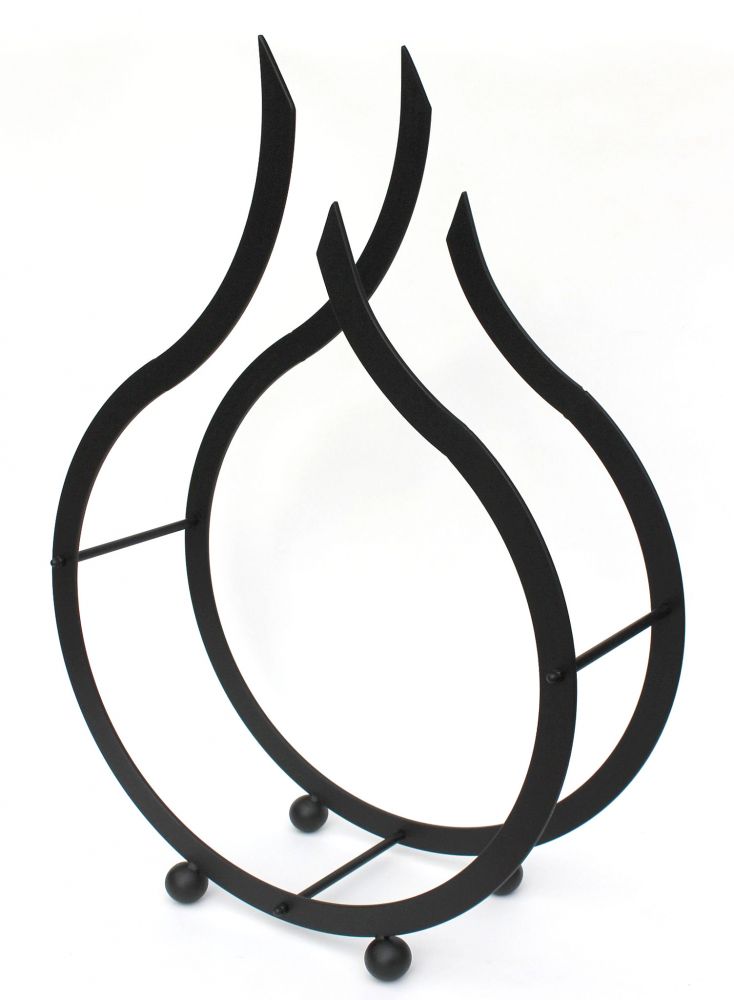 Kaminholzregal Flamme Kaminholzständer 78 cm Holzkorb Kaminholzhalter Holzregal