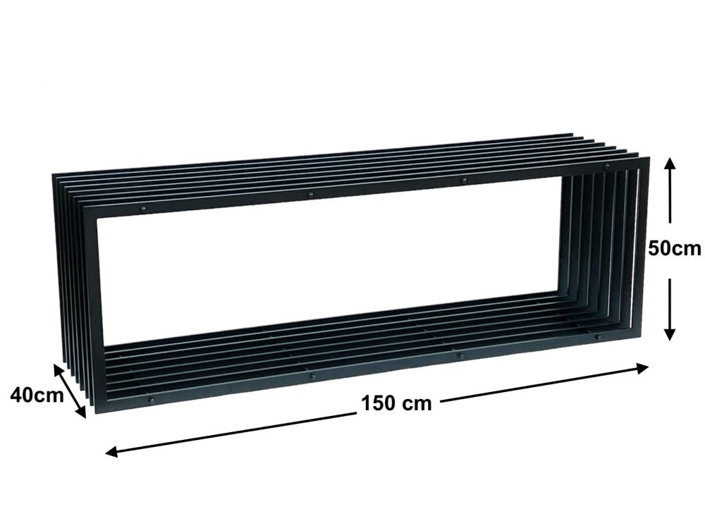 DanDiBo firewood rack indoor metal black firewood rack 96430 150 cm wood basket firewood holder firewood rack