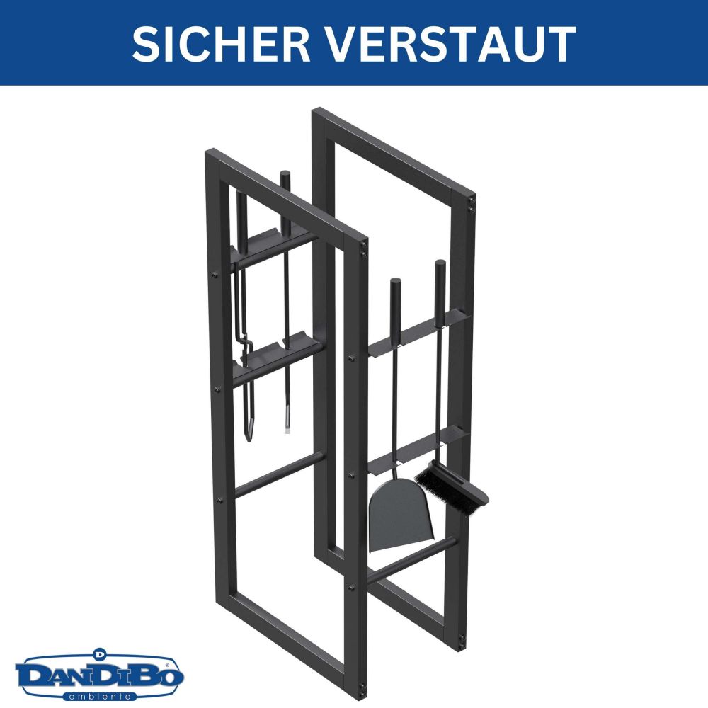 DanDiBo Fireplace Wood Rack Indoor Metal with Tools 96601 Firewood Rack Wood Storage Fireplace Stand Firewood Rack