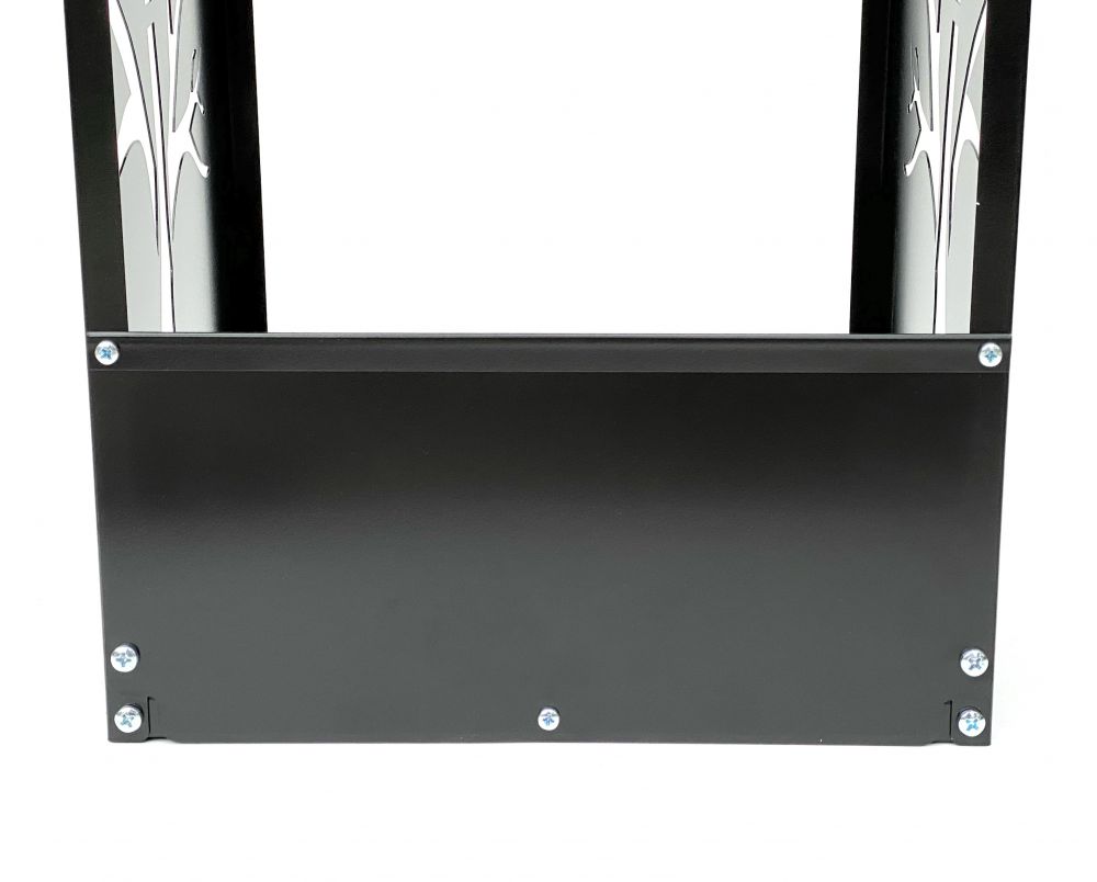 DanDiBo Kaminholzregal Metall Schwarz Innen Kaminholzständer 96196 Holzkorb 80 cm Kaminholzhalter Holzregal Eckig Baum