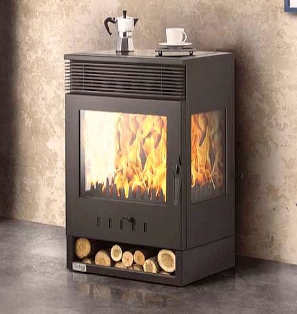 EEK A Panorama 3-sided 9 kW wood-burning stove Teba TKS 12 wood-burning stove 3-sided wood-burning stove