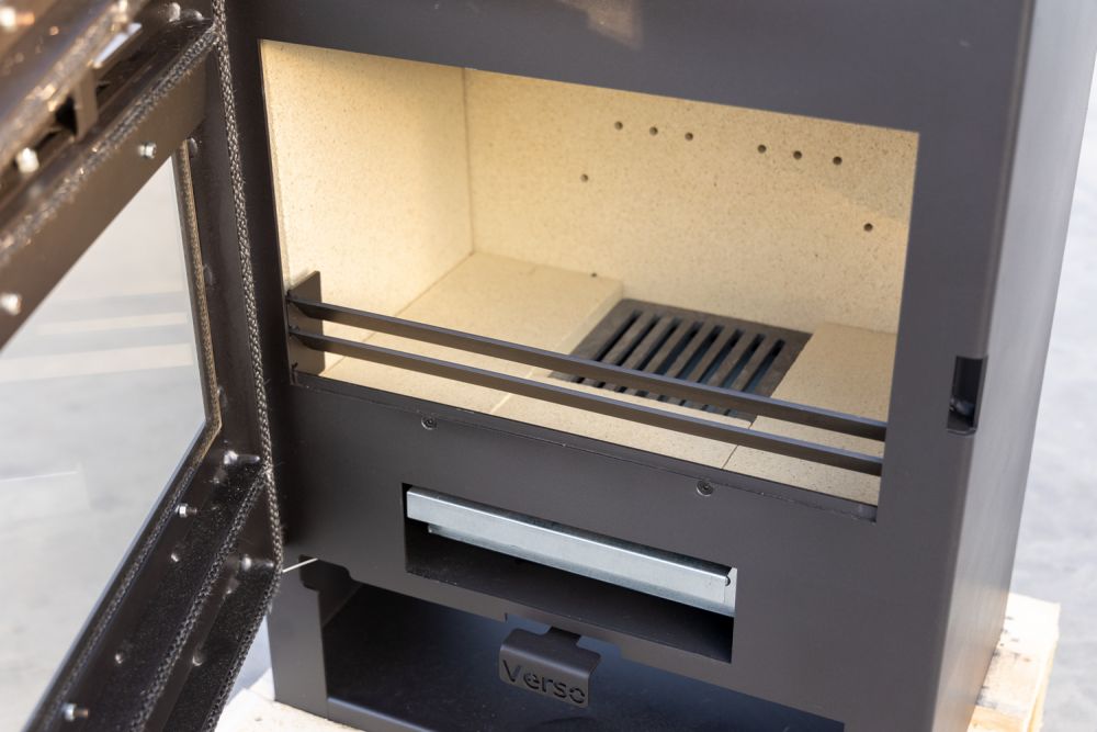 EEK A+ wood-burning stove with baking compartment Verso F wood-burning stove 9 kW wood-burning stove Multiple occupancy wood-burning stove