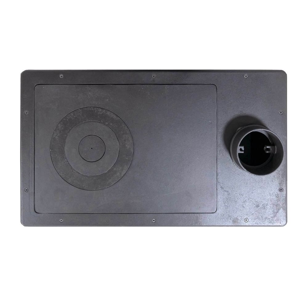 Hosseven Kaminofen mit Backfach und Herdplatte 4012 Weiß Holzofen 8 kW Holz Ofen Mehrfachbelegung Kamin Heizofen Küchenherd