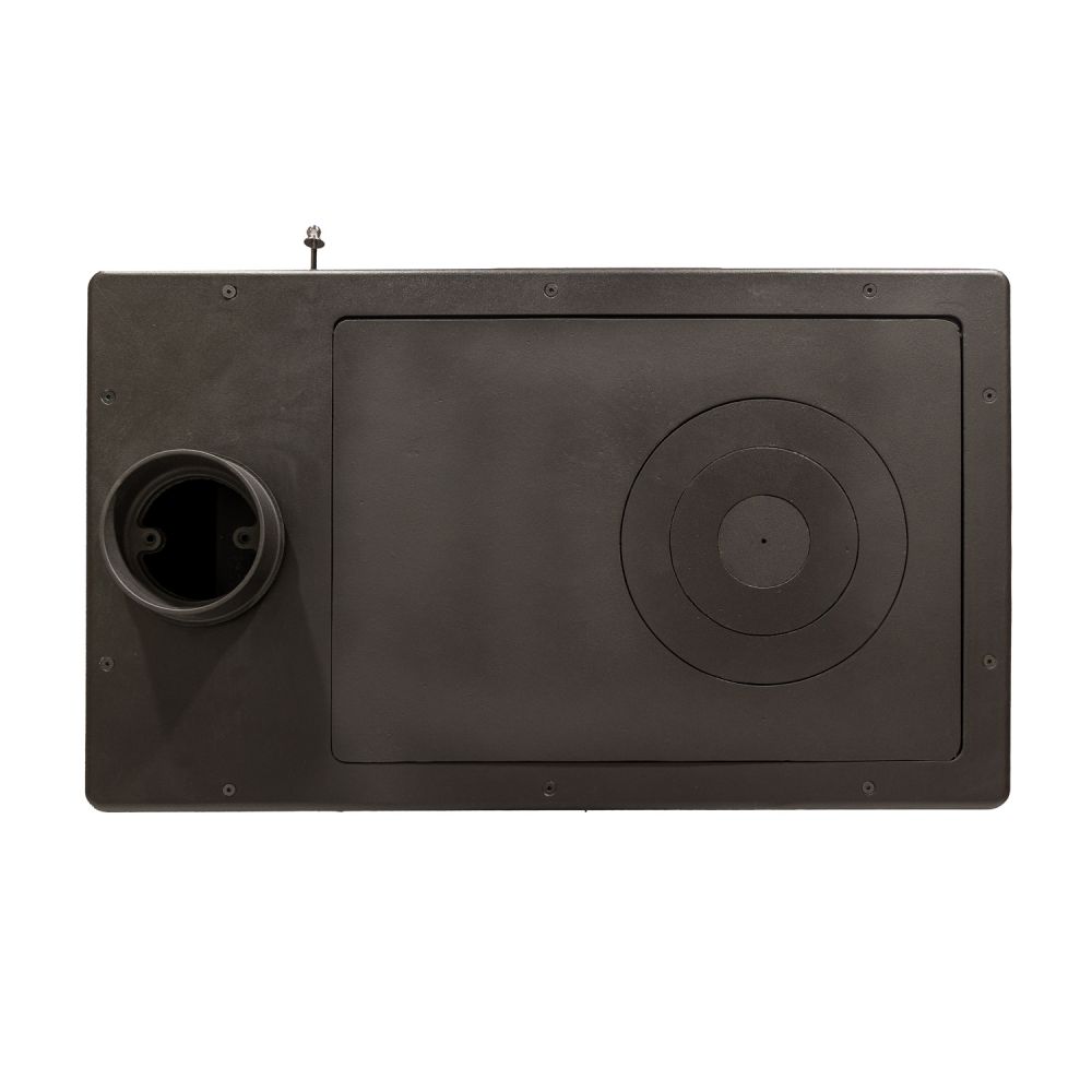 Kaminofen mit Backfach und Herdplatte 4013 Schwarz Holzofen 8 kW Holz Ofen Mehrfachbelegung Kamin Heizofen Küchenherd