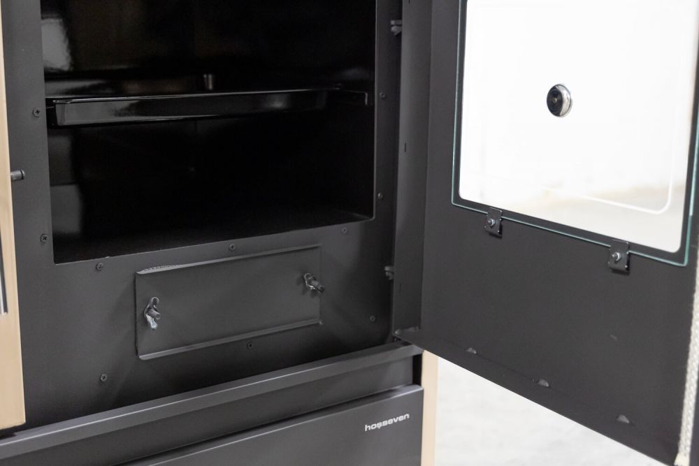 Kaminofen mit Backfach und Herdplatte 4050 Lotus Classic Beige Holzofen 11 kW Holz Ofen Mehrfachbelegung Kamin Heizofen Küchenherd