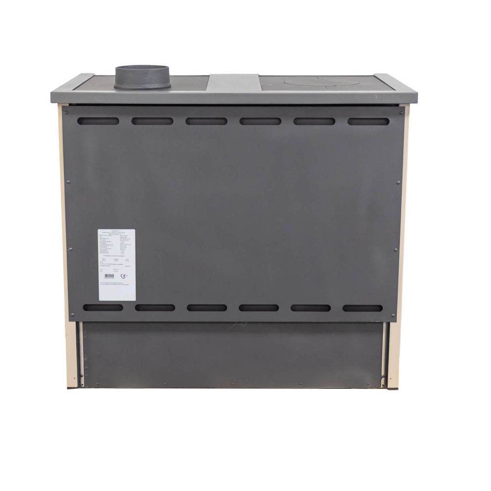 Kaminofen mit Backfach und Herdplatte 4050 Lotus Classic Beige Holzofen 11 kW Holz Ofen Mehrfachbelegung Kamin Heizofen Küchenherd