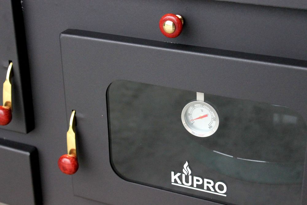 Gartenofen Küche Outdoor Ofen Holz Außenkamin Kaminofen mit Backfach und Herdplatte 93894 7,5 kW Kamin