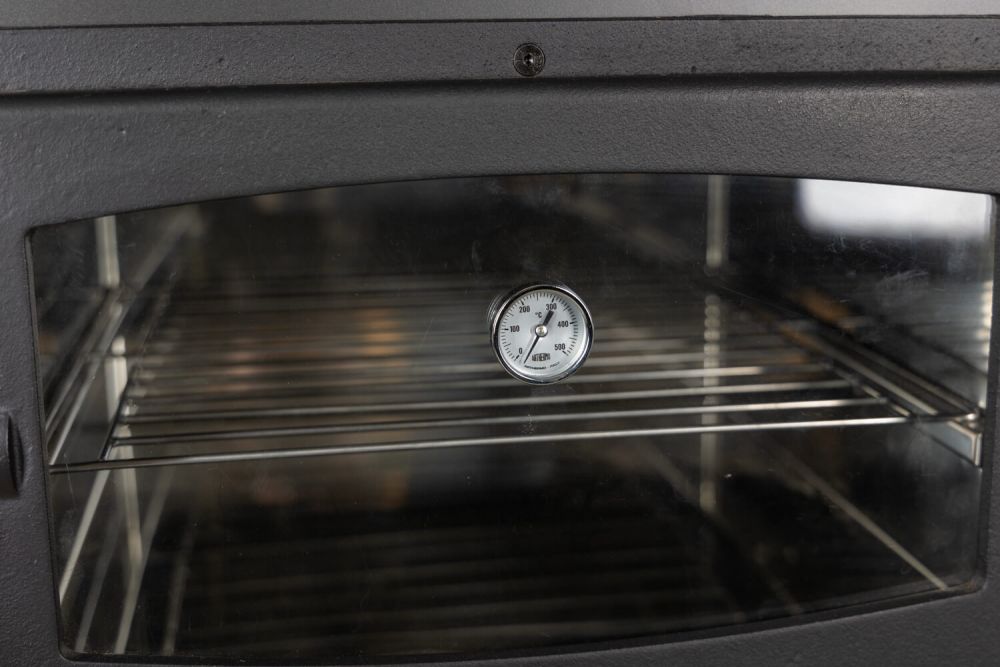EEK A Kaminofen mit Backfach und Herdplatte mit Glaskeramik ABC Concept 2 Air Rechts Mehrfachbelegung Holzofen 11,6 kW Kamin Ofen Holz Werkstattofen Schwedenofen Hüttenofen Heizofen Holzofen