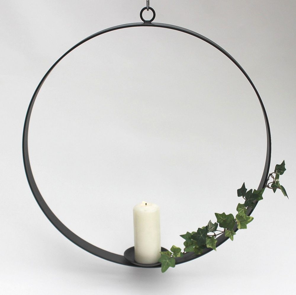 Metal candle holder Round diameter 50 cm Candle holder Hanging chandelier