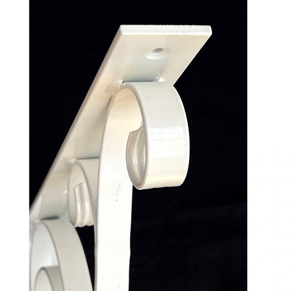 DanDiBo Konsole 50x50 cm Kopfbänder Schmiedeeisen Metall Weiß Winkelverbinder Winkelkonsole Wandkonsole Regalhalter