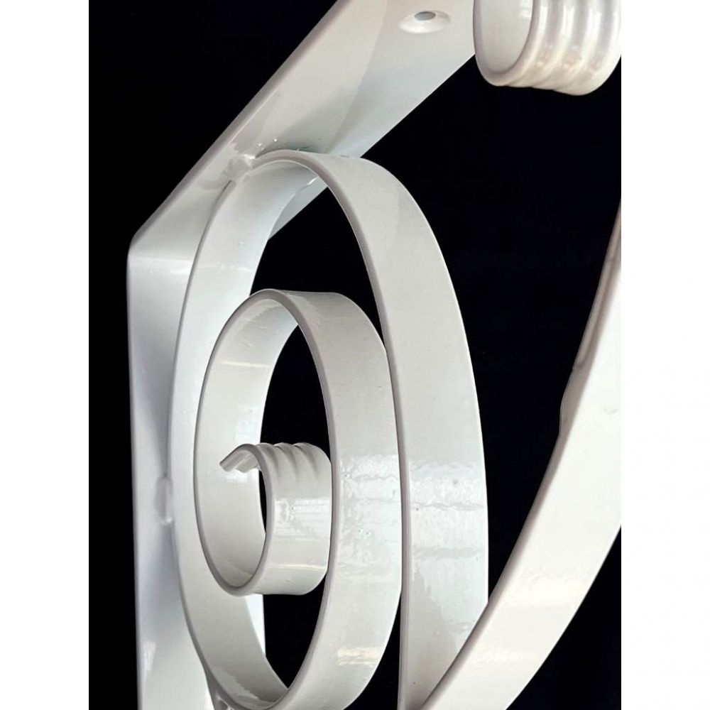 DanDiBo Konsole 50x50 cm Kopfbänder Schmiedeeisen Metall Weiß Winkelverbinder Winkelkonsole Wandkonsole Regalhalter