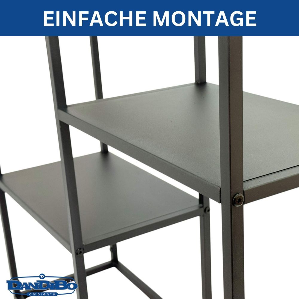 DanDiBo Konsolentisch Schmal Metall Modern 80x80x26 cm Sideboard Beistelltisch 96634 Ablagetisch Flurtisch Sofatisch