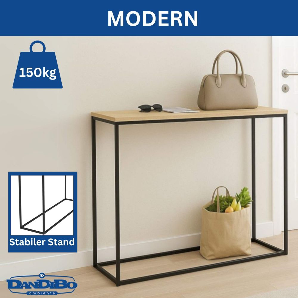 DanDiBo Console Table Narrow Metal Modern 100x80x30 cm Sideboard End Table 96636 Entryway Table Sofa Table