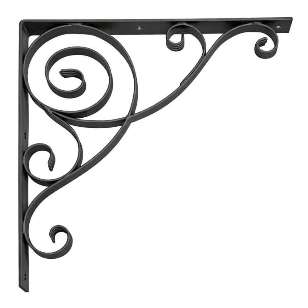 DanDiBo Konsole 50x50 cm Kopfbänder Schmiedeeisen Metall Schwarz Winkelverbinder Winkelkonsole Wandkonsole Regalhalter