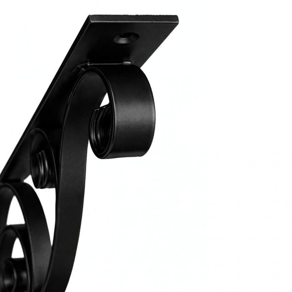 DanDiBo Konsole 50x50 cm Kopfbänder Schmiedeeisen Metall Schwarz Winkelverbinder Winkelkonsole Wandkonsole Regalhalter