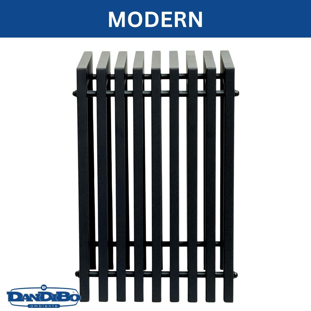 DanDiBo Slatted stool Stool Metal Black Square BASE Solid 45 cm Modern Side table Slats