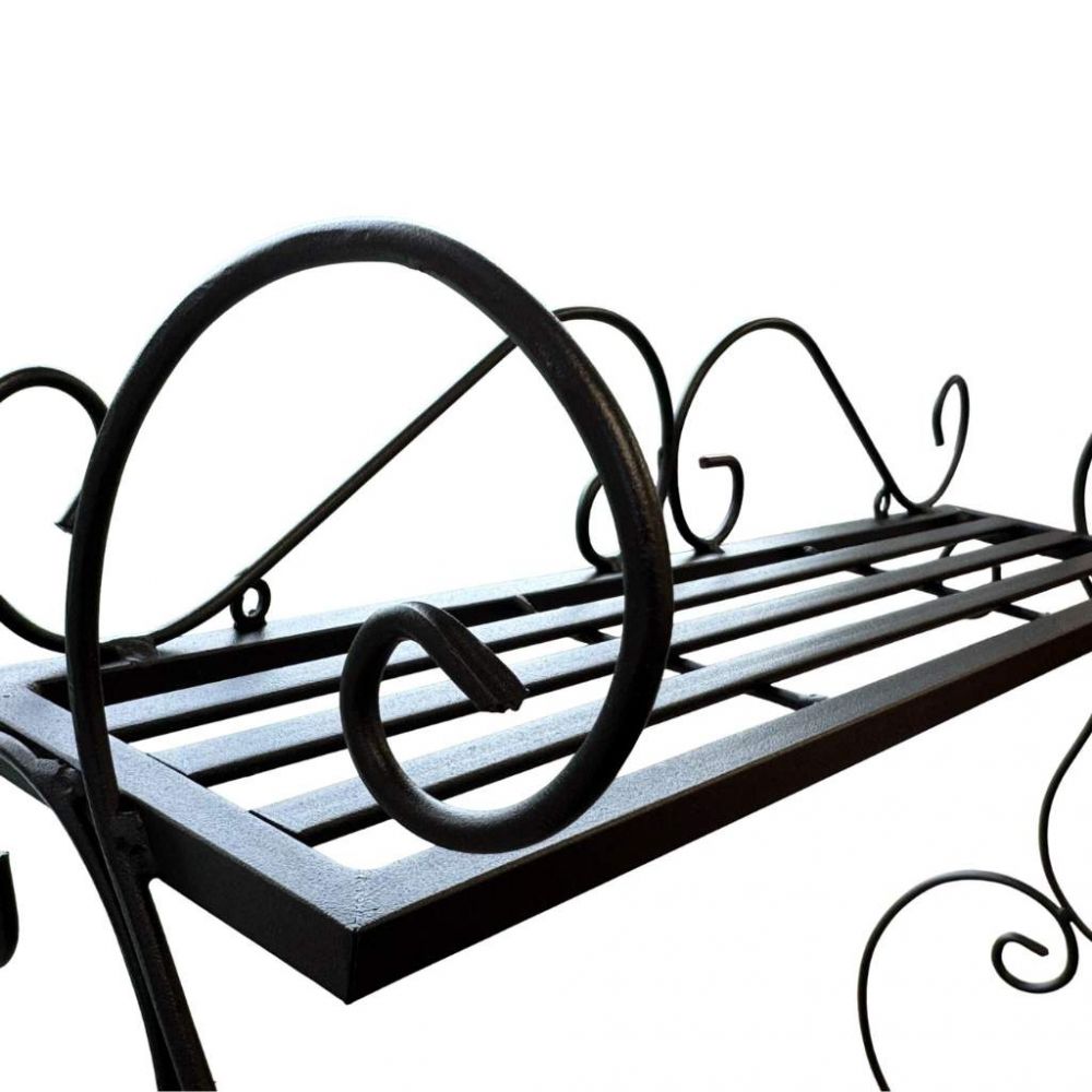 DanDiBo Plant Holder Wall Flower Holder Pot Holder Black Metal 50 cm Hanging Wall Basket Sebino Plant Shelf Flower Shelf Wall Shelf