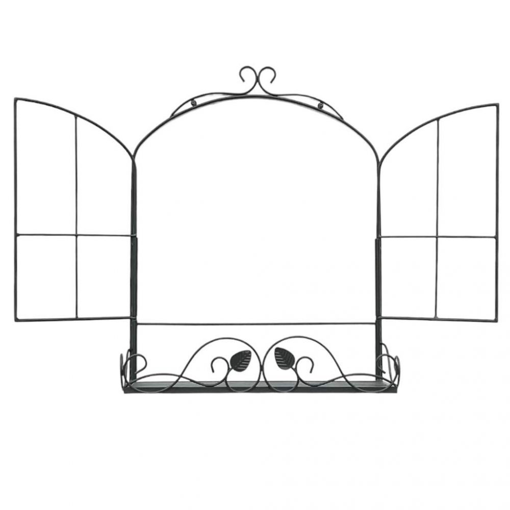 DanDiBo Plant Holder Wall Flower Holder Window Black Metal 50 cm Hanging Pot Holder Flower Stand Plant Shelf Wall Shelf