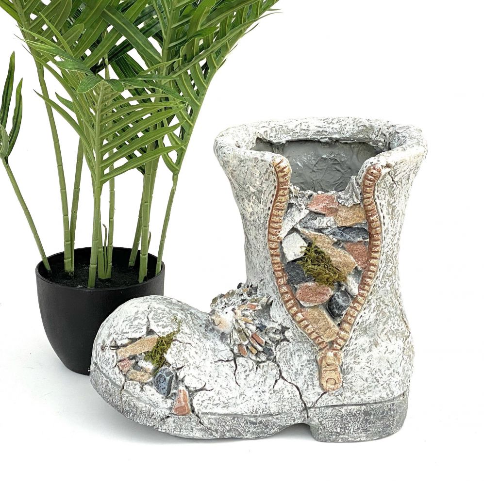 DanDiBo magnesia plant pot boot flower pot 32 cm weatherproof frostproof 715432 planter planter artificial stone garden garden decoration decorative figure garden decoration figure
