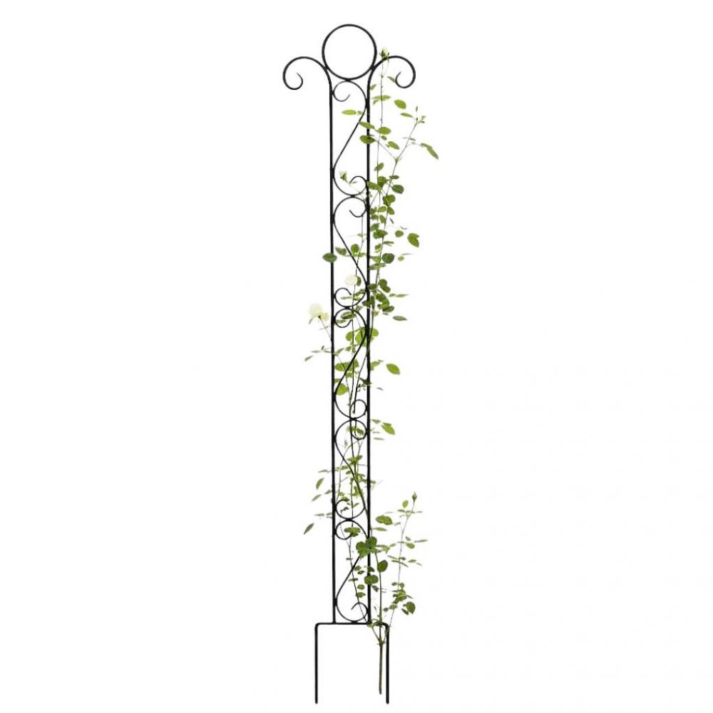 DanDiBo Plant Support Trellis Metal 135 cm Ground Spike Classic Garden Stake Climbing Support Plant Holder Trellis Column Garden Flower Stake